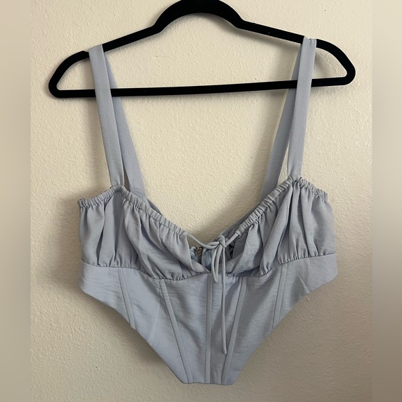 Princess Polly Tops - Princess Polly Light Blue Crop Top